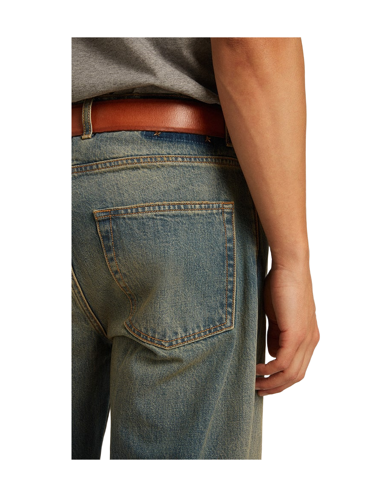 Men | Blue Jeans with A Lived-In Treatment | Blue