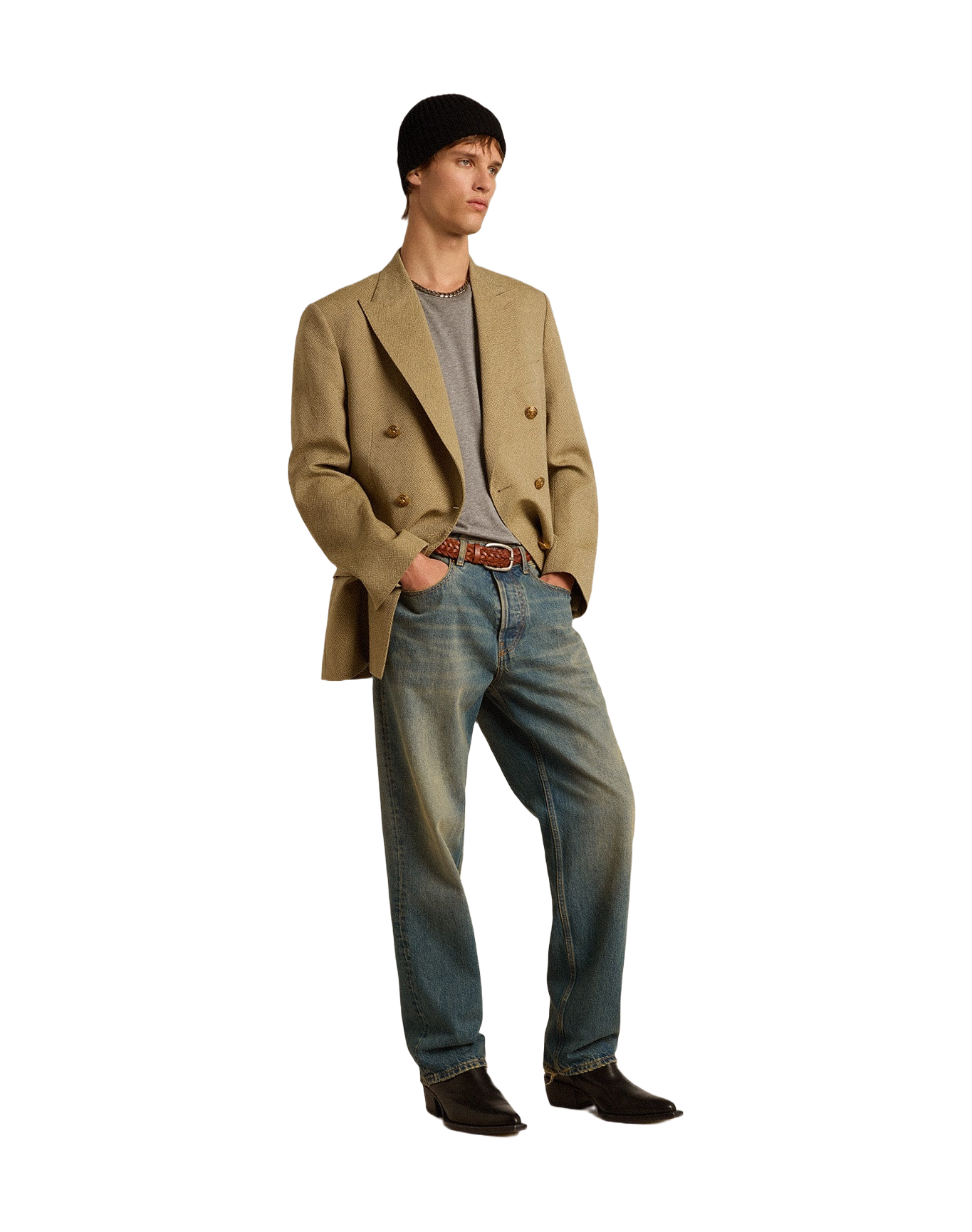 Men | Blue Jeans with A Lived-In Treatment | Blue