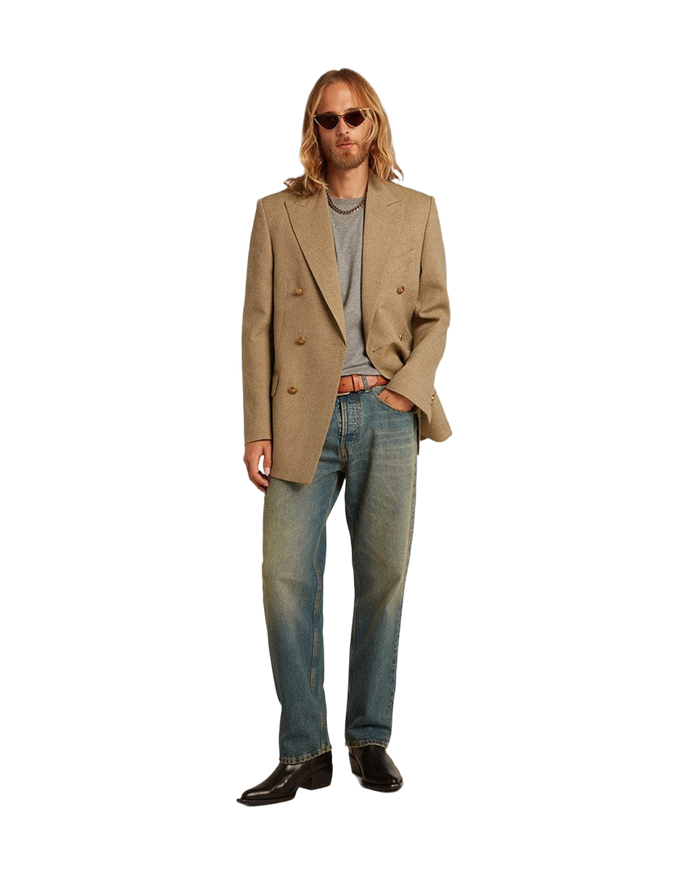 Men | Blue Jeans with A Lived-In Treatment | Blue