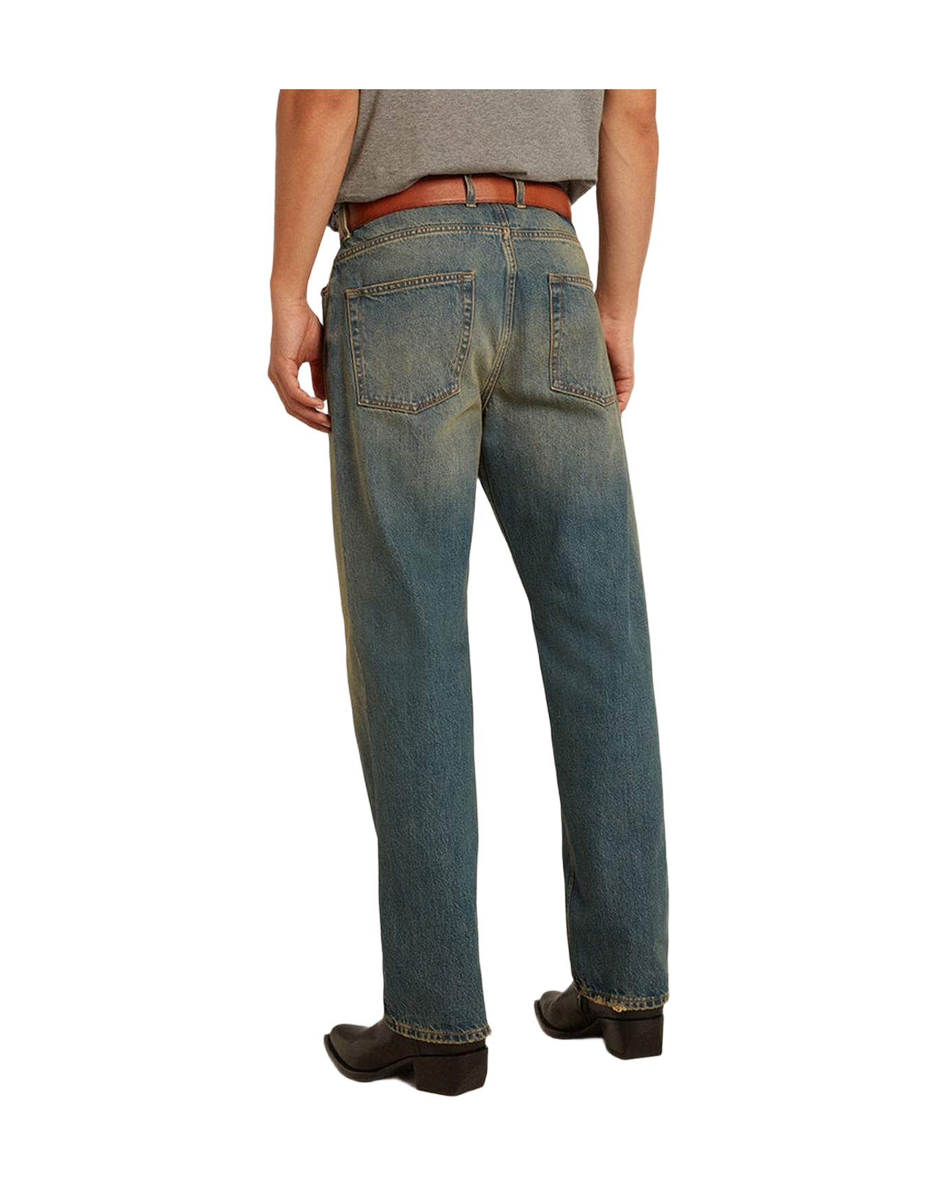 Men | Blue Jeans with A Lived-In Treatment | Blue