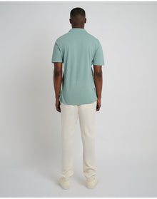 Men | Button Front Elastic Linen Pant | Oat