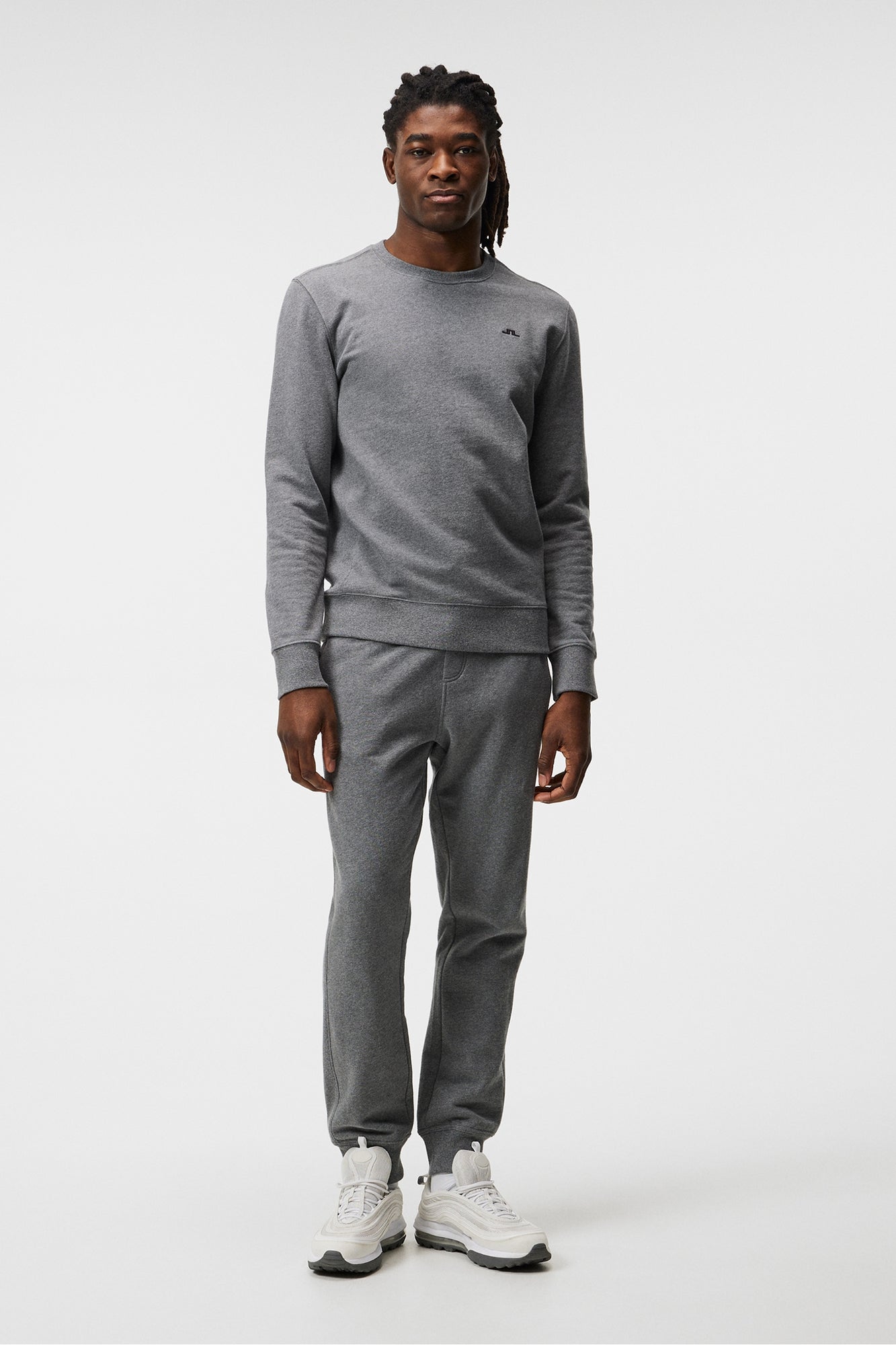 Men | Cal Creneck Sweat | Mid Grey Melange