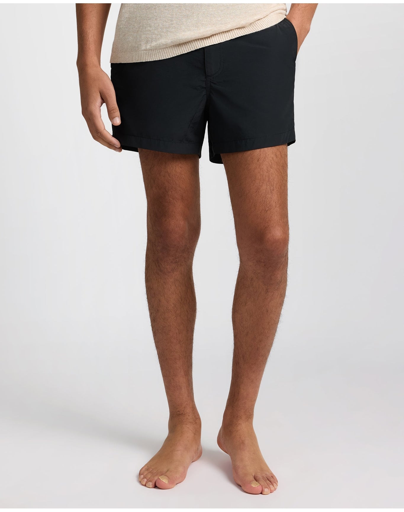 Men | Calder Side Elastic 4" Swim Trunk | Black