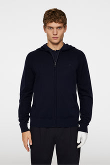 Men | Cameron Hooded Knit Full Zip | JL Navy