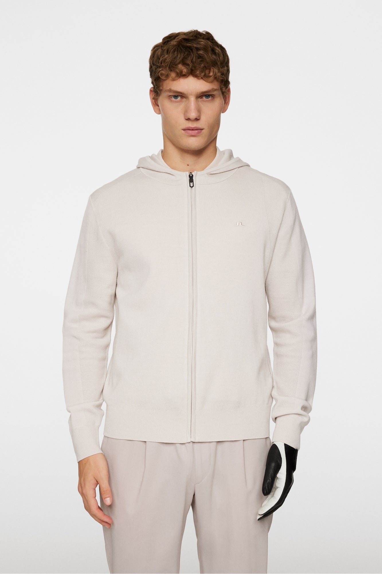 Men | Cameron Hooded Knit Full Zip | Moonbeam