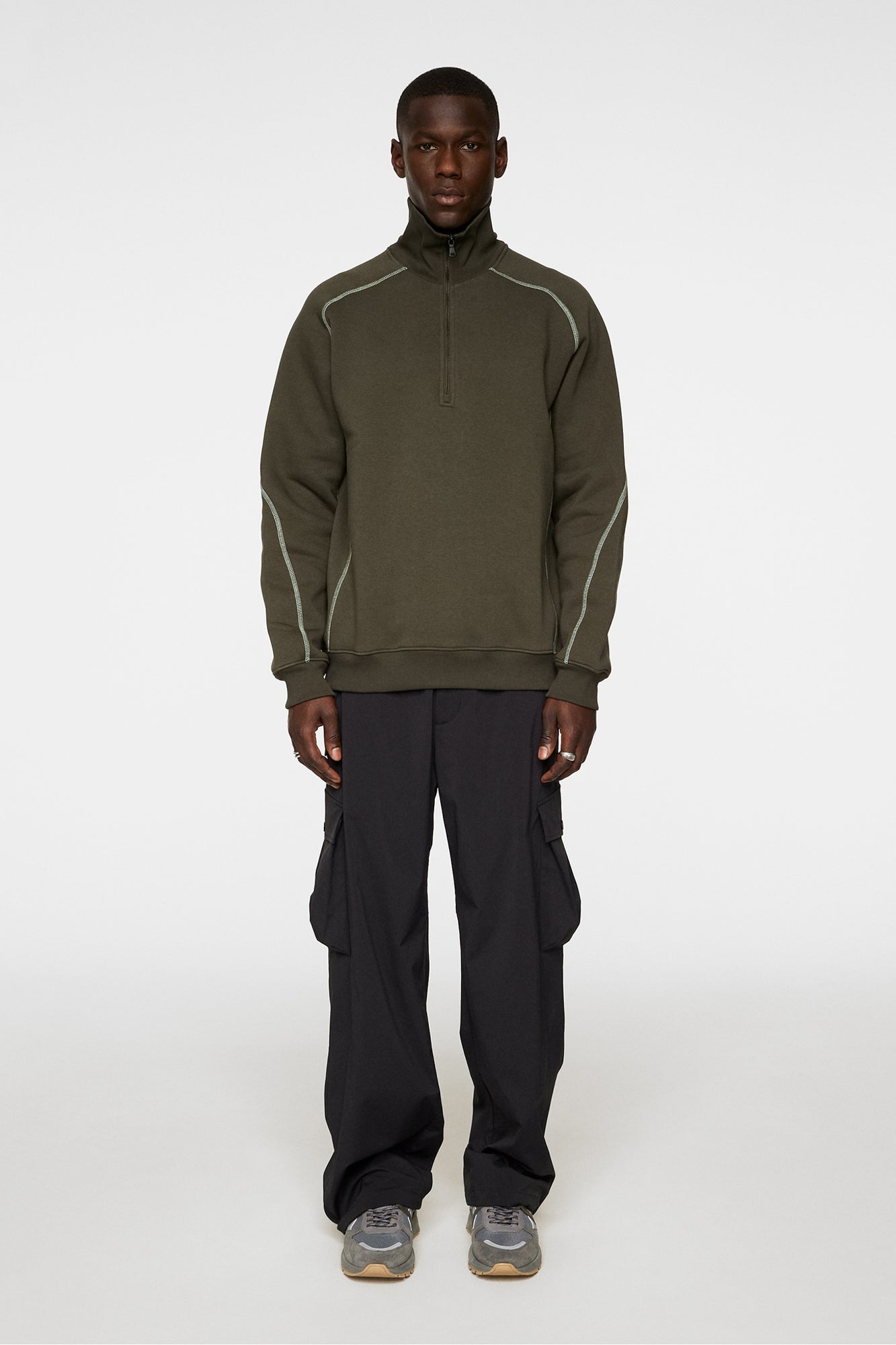 Men | Canter Quarter Zip Sweat | Forest Green