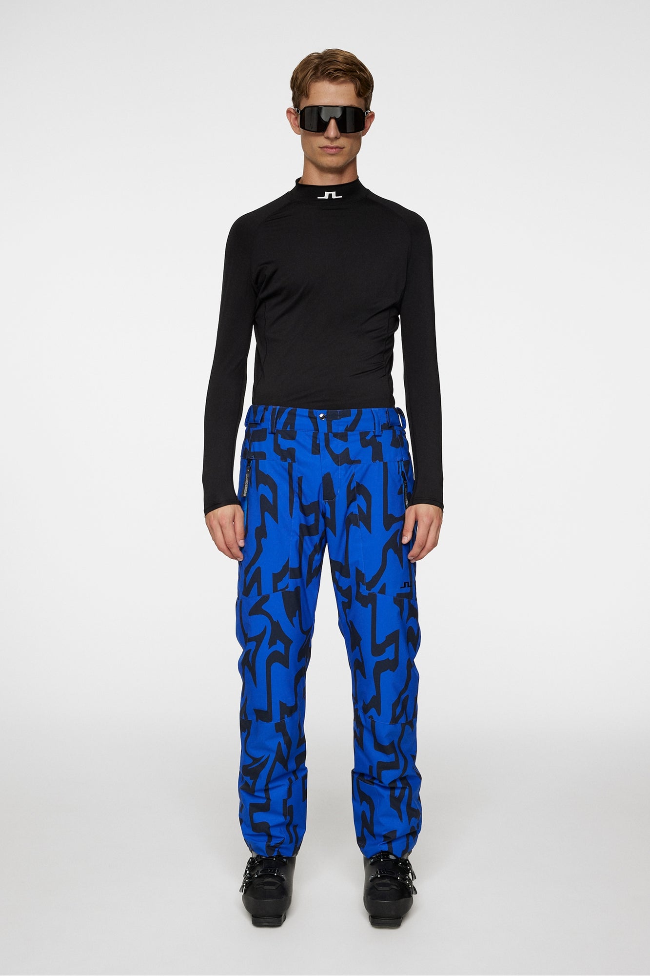 Men | Clarke Pant Printed | Glitch Bridge Blue