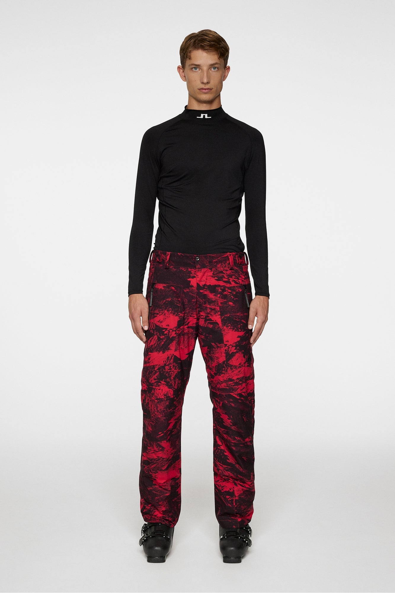 Men | Clarke Pant Printed | Mountain Glitch Red