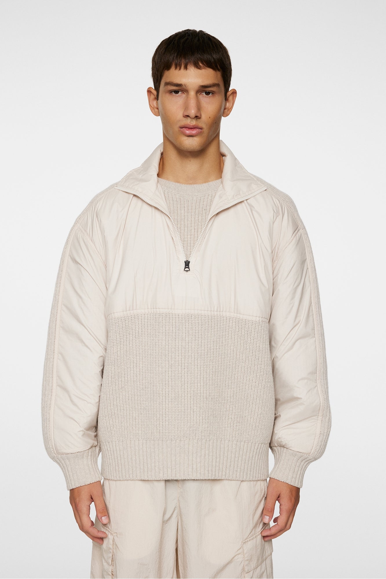 Men | Cole Hybrid Knit Quarter Zip | Moonbeam