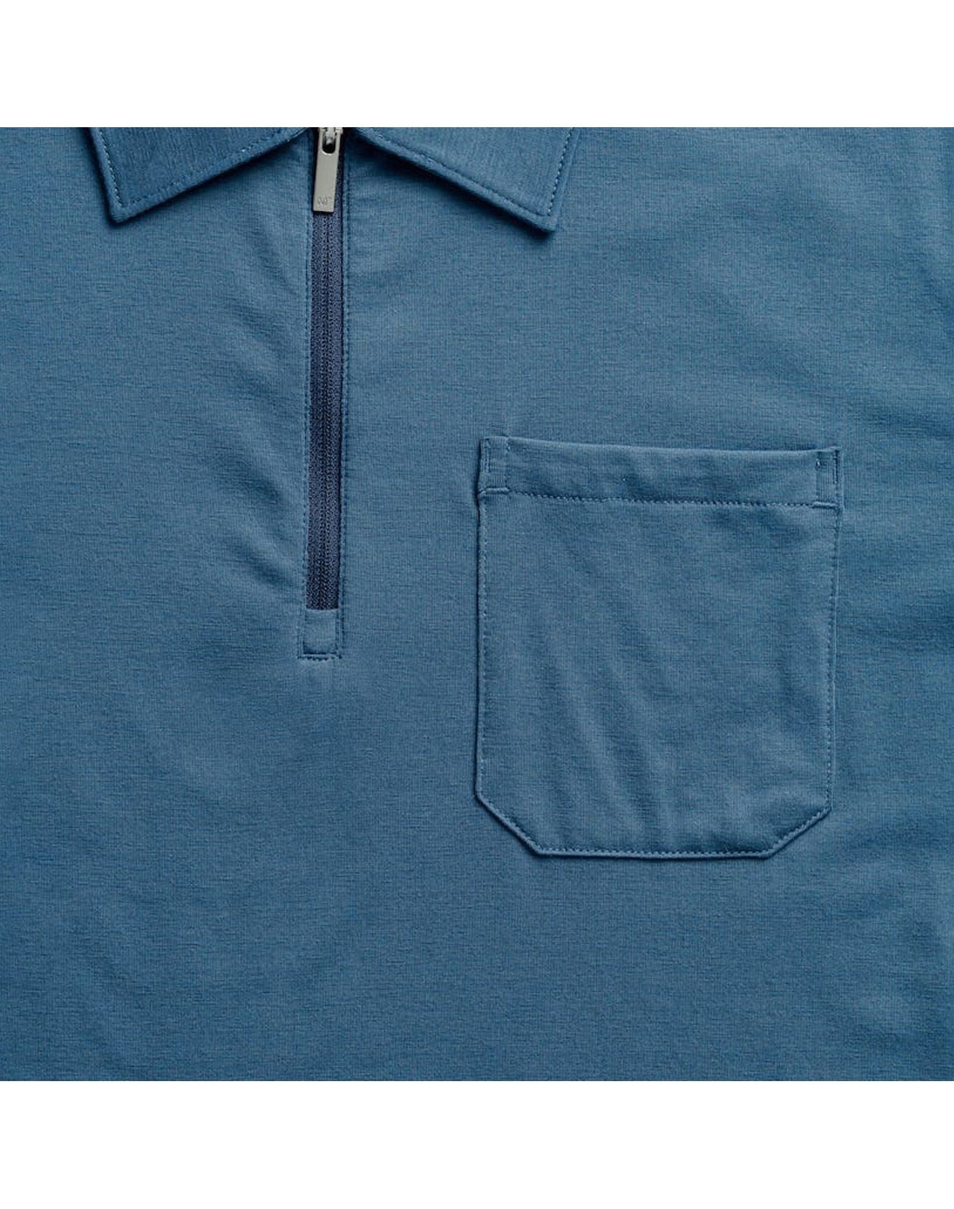Men | Composite Merino Zip Polo | Atlantic Blue