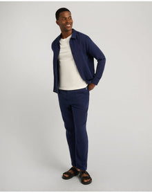 Men | Cotton Gauze Long Sleeve Shirt | Deep Navy