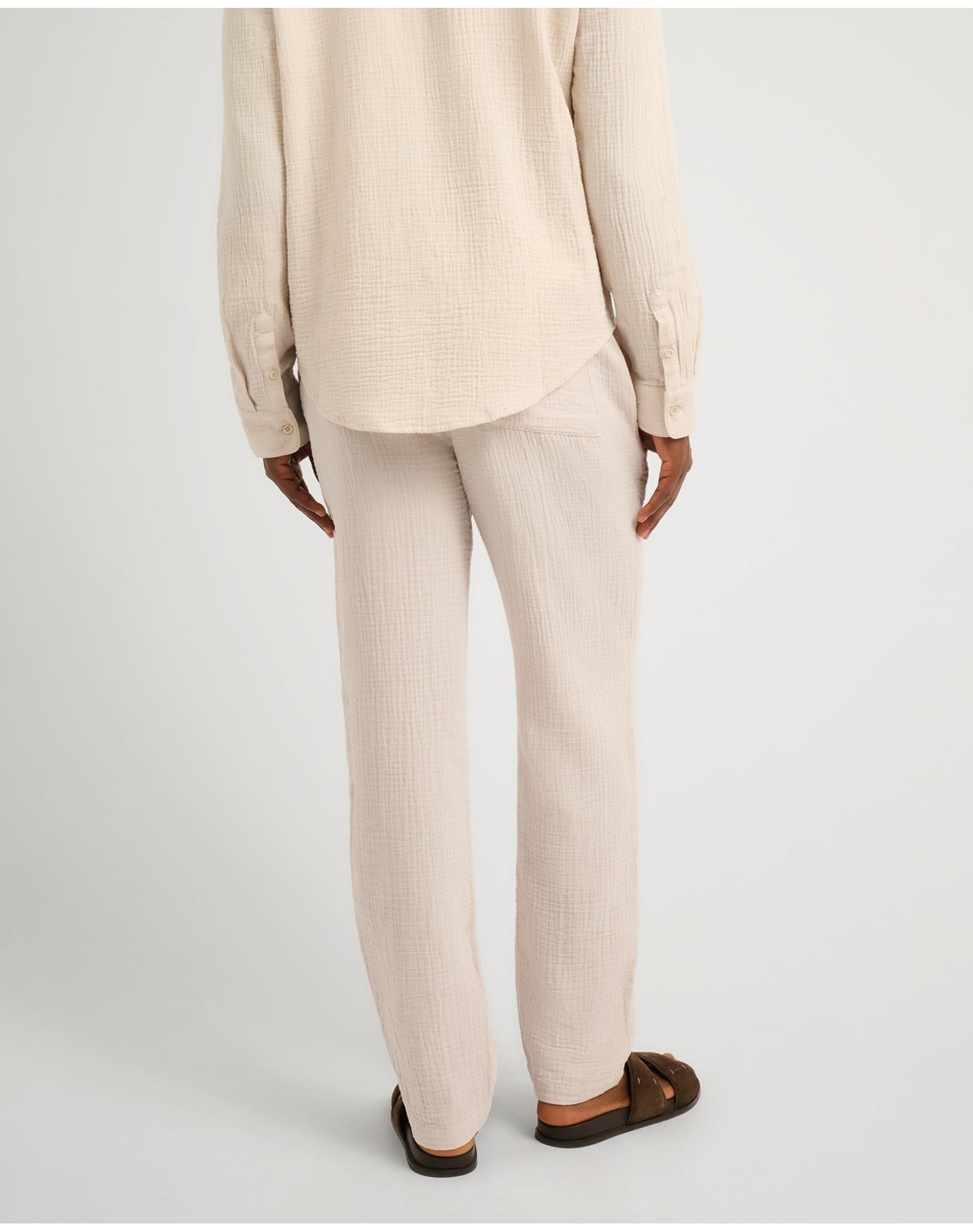 Men | Cotton Gauze Pull On Pant | Stone