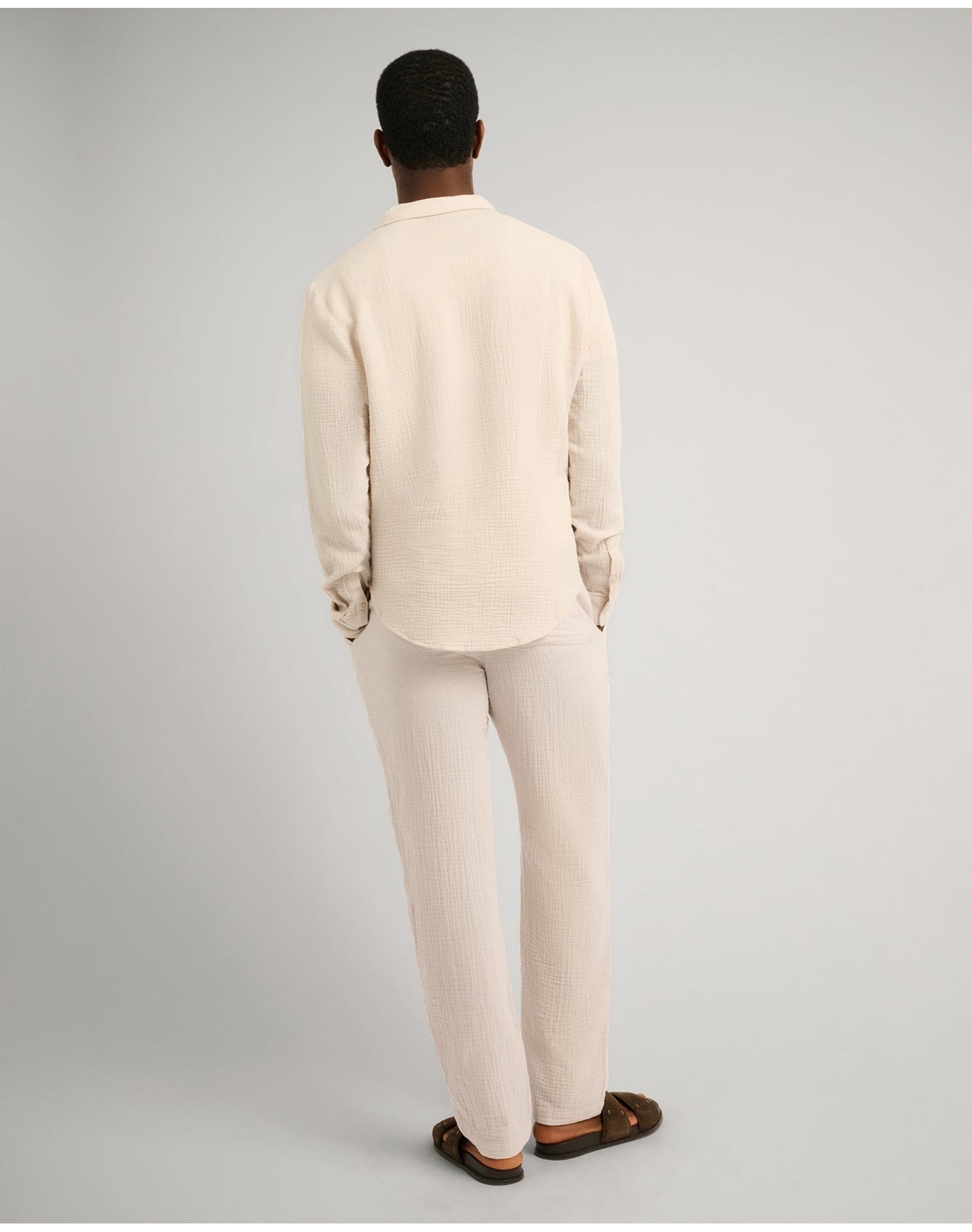 Men | Cotton Gauze Pull On Pant | Stone
