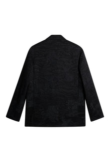 Men | David U Jacquard Blazer | Black