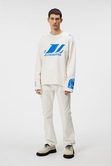 Men | Derk Longsleeve Moto Tee | Cloud White