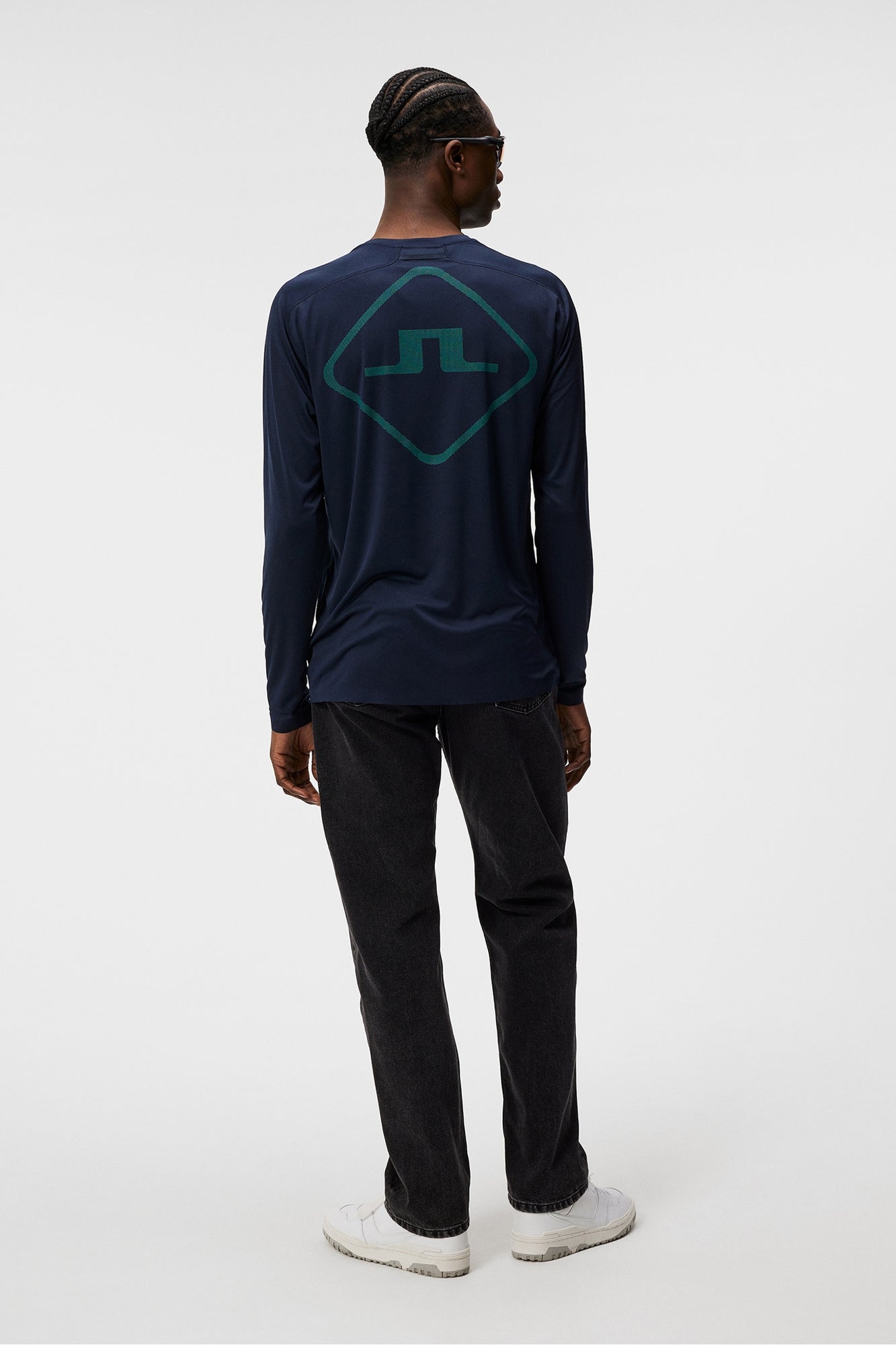 Men | Diamond Long Sleeve Tee | JL Navy