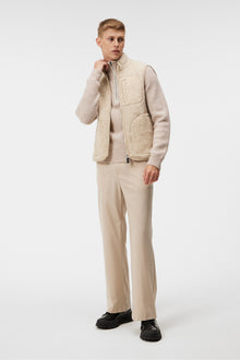 Men | Duncan Wool Fleece Vest | Oyster Gray