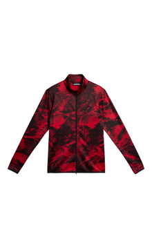 Men | Eddie Print Mid Layer | Mountain Glitch Red
