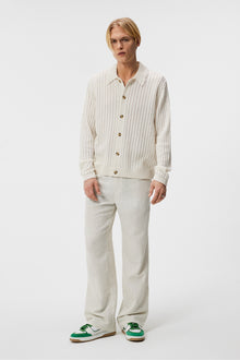 Men | Edmondo Collar Cardigan | Cloud White