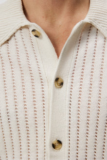 Men | Edmondo Collar Cardigan | Cloud White