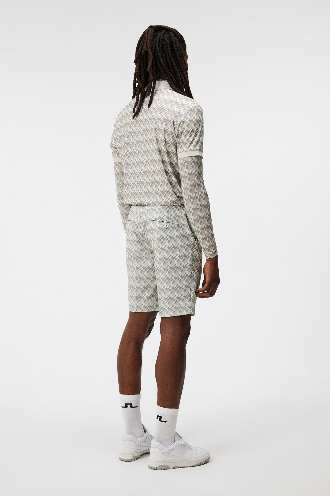 Men | Eloy Print Shorts | JL Micro Bridge Grey