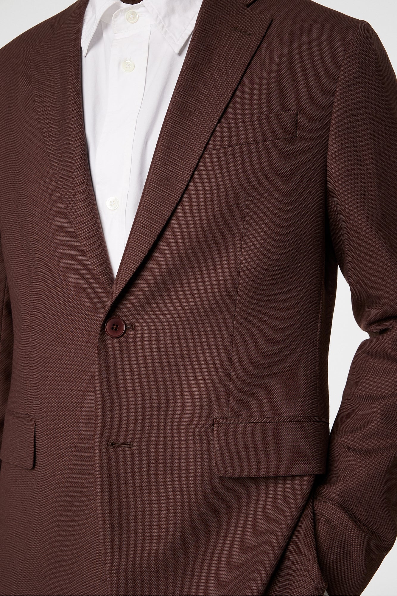 Men | Elton U Active Hopsack Blazer | Bitter Chocolate