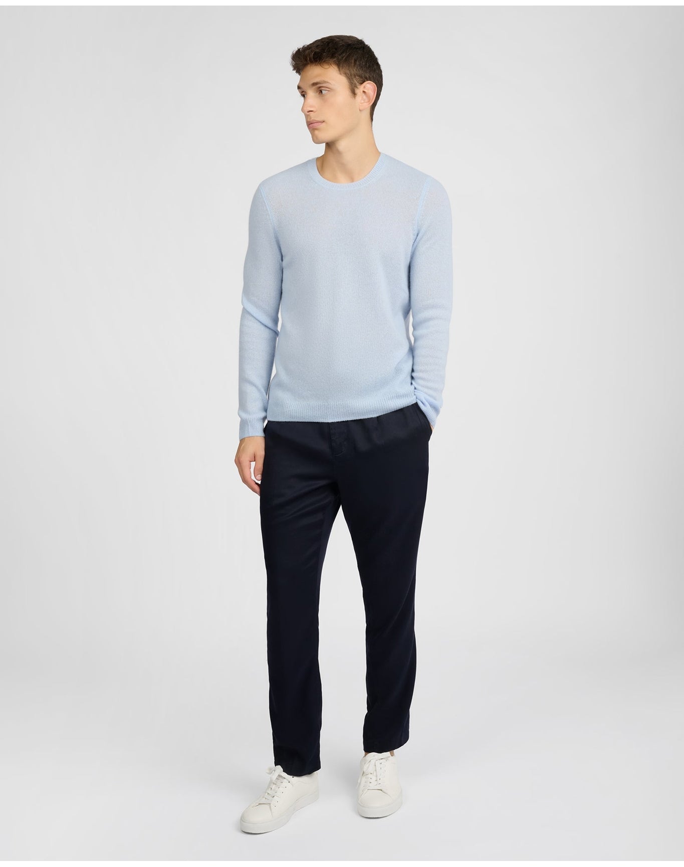 Men | Featherweight Cashmere Sweater | Soft Sky
