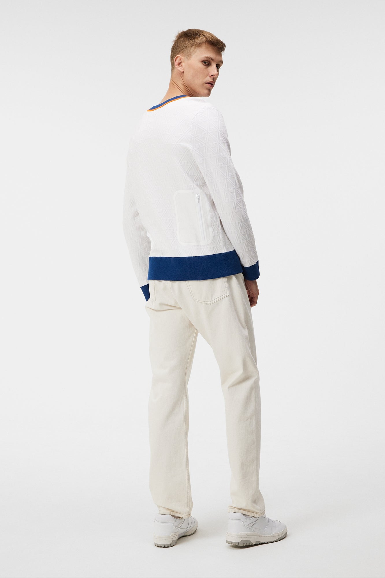 Men | Finely Knitted Sweater | White