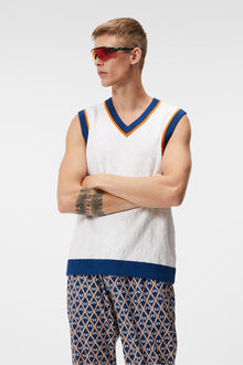 Men | Finely Knitted Vest | White