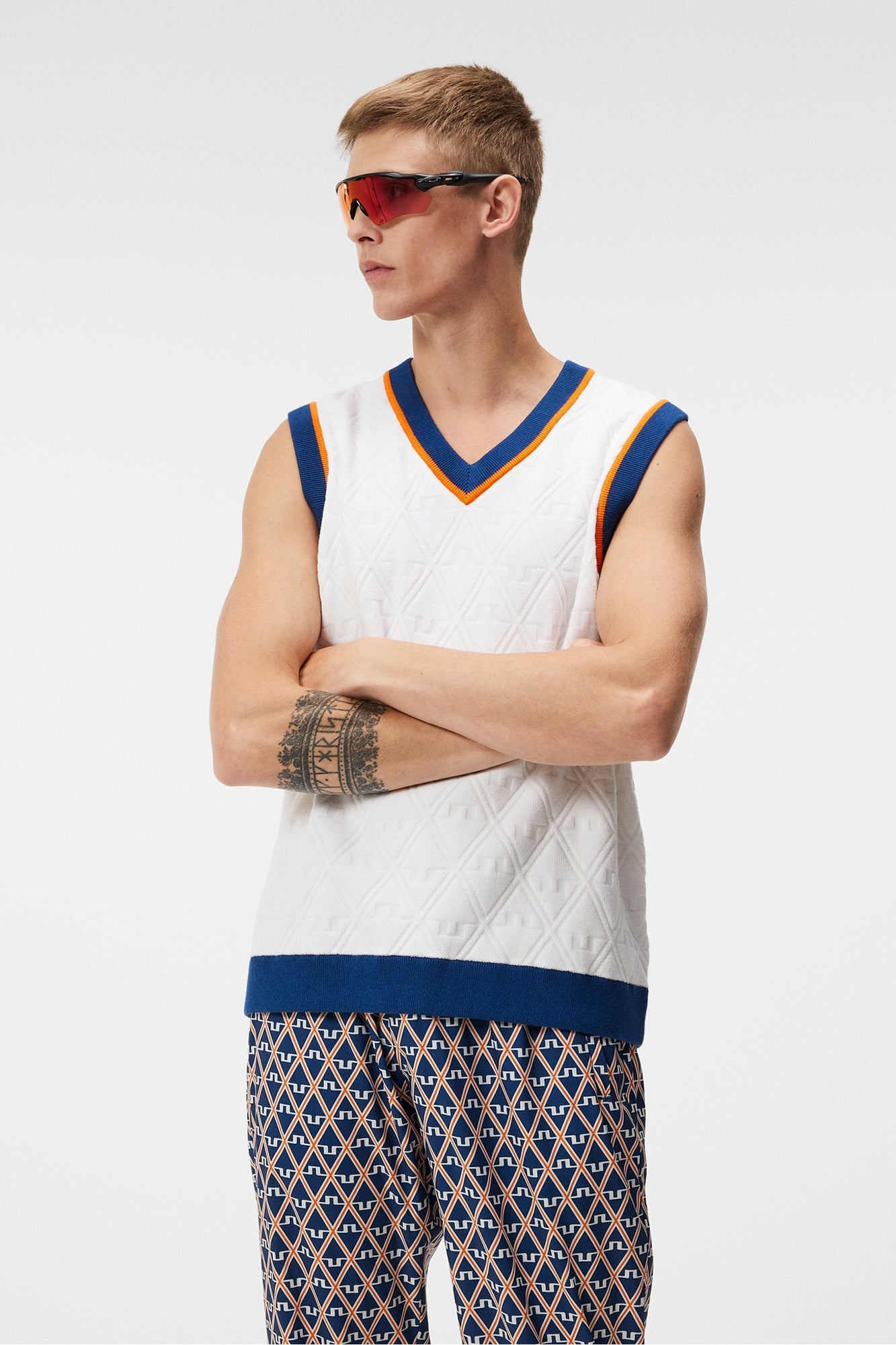 Men | Finely Knitted Vest | White