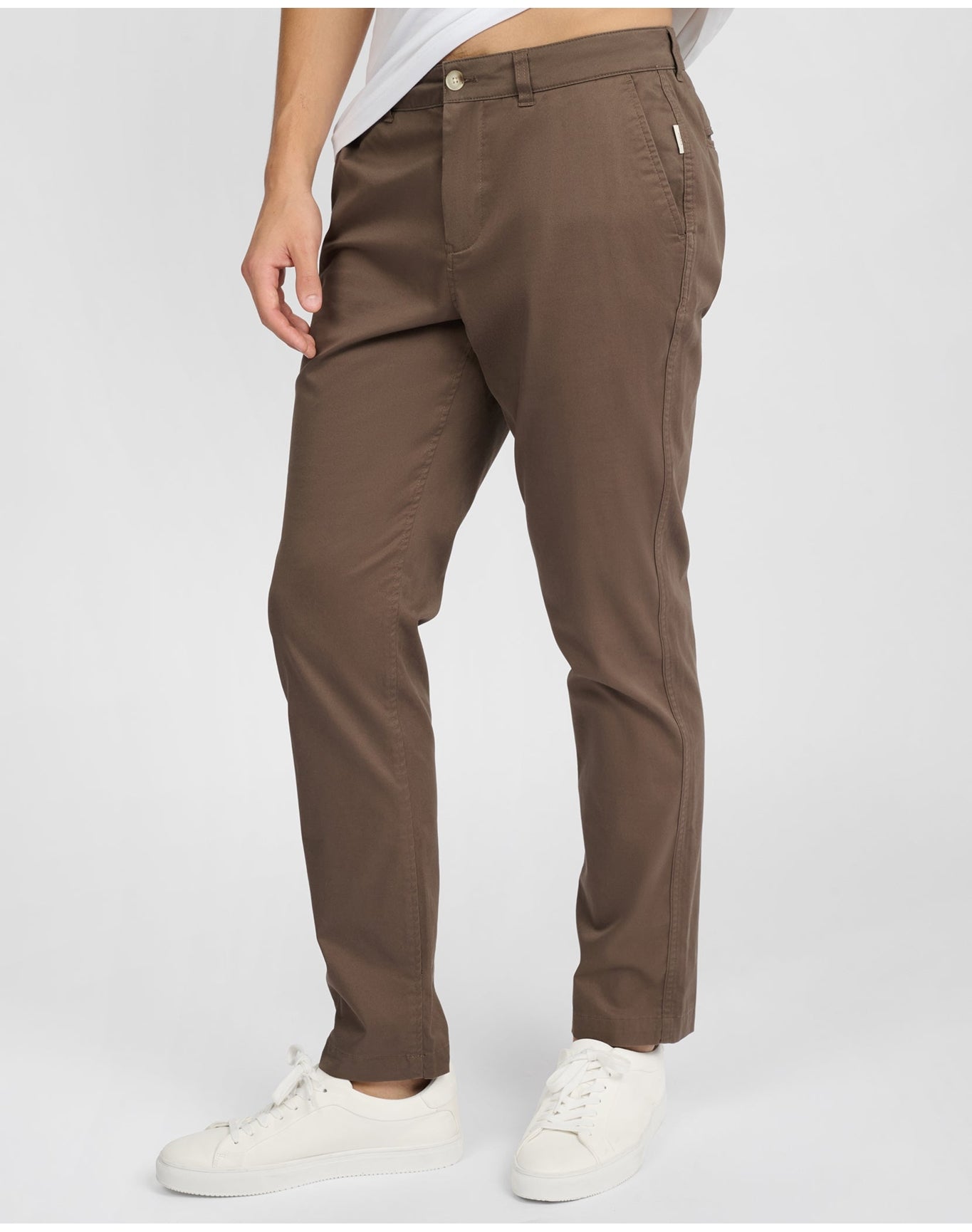 Men | Flat Front Stretch Chino Pant | Chestnut