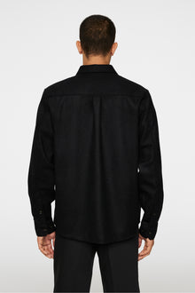 Men | Flat Wool Overshirt | Black (V1)