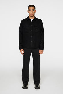 Men | Flat Wool Overshirt | Black (V1)