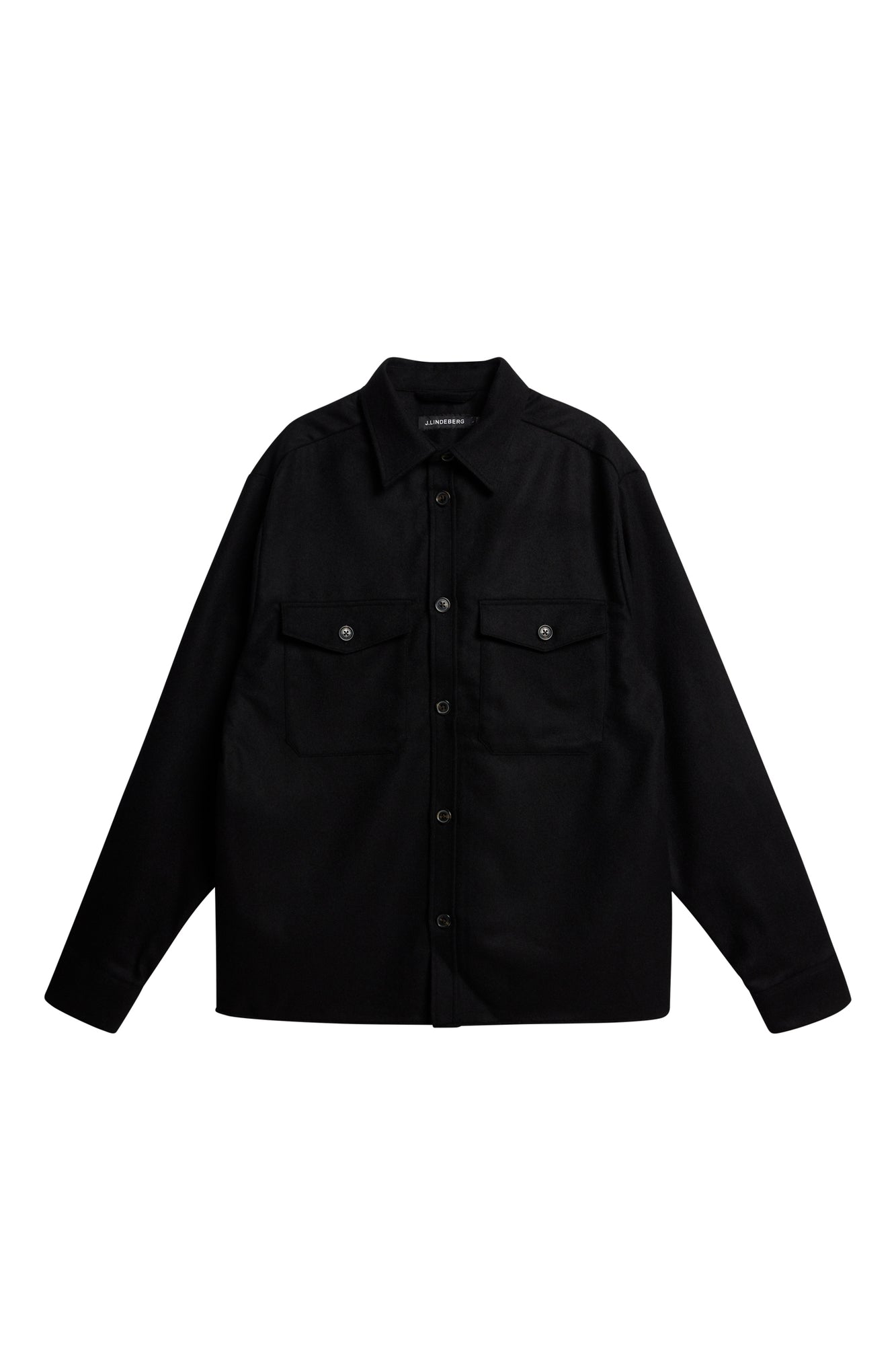 Men | Flat Wool Overshirt | Black (V2)