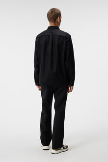 Men | Flat Wool Overshirt | Black (V2)