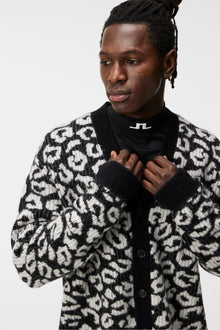 Men | Frederic Jacquard Cardigan | B | Bw Leopard