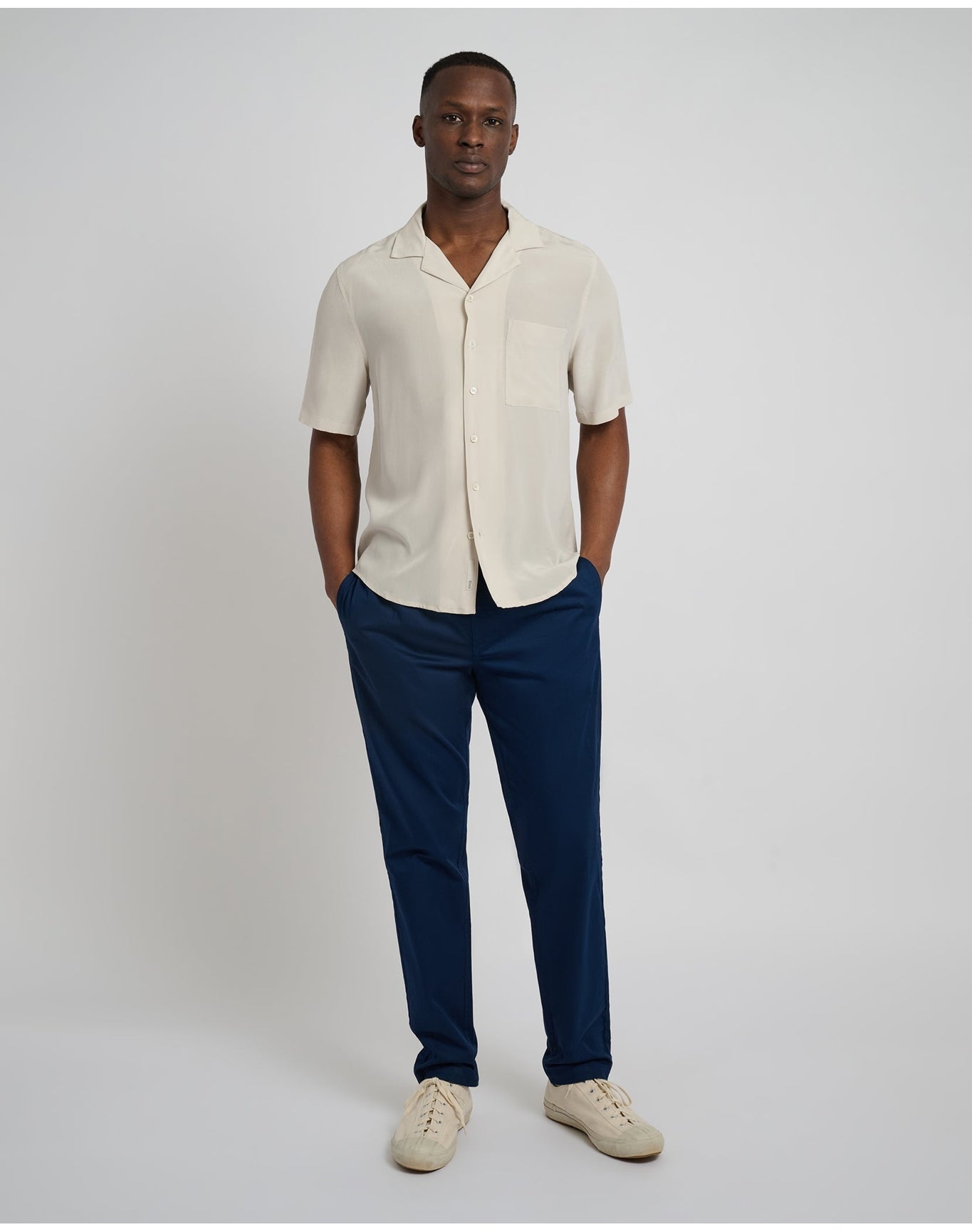 Men | Garment Dye Cotton Drawstring Pant | Deep Navy