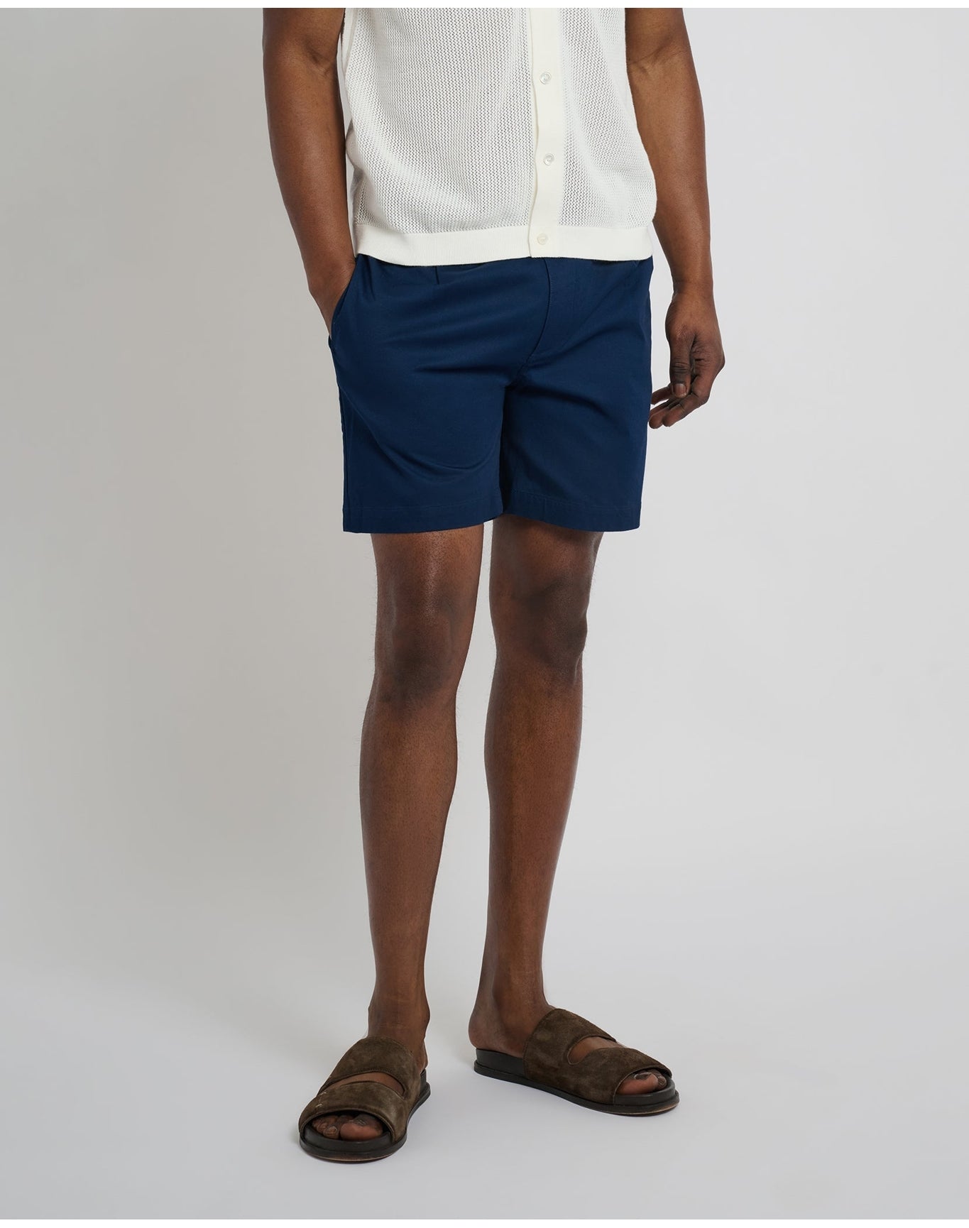 Men | Garment Dye Cotton Drawstring Short | Deep Navy