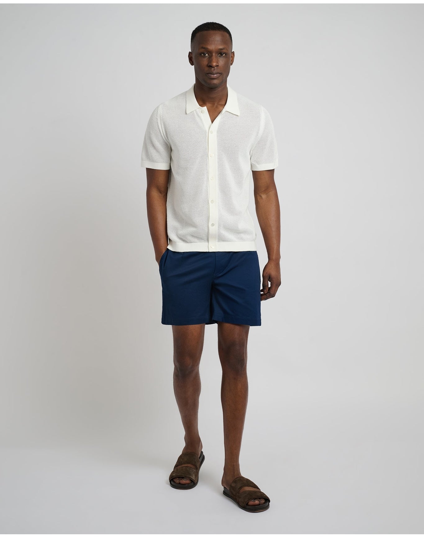 Men | Garment Dye Cotton Drawstring Short | Deep Navy