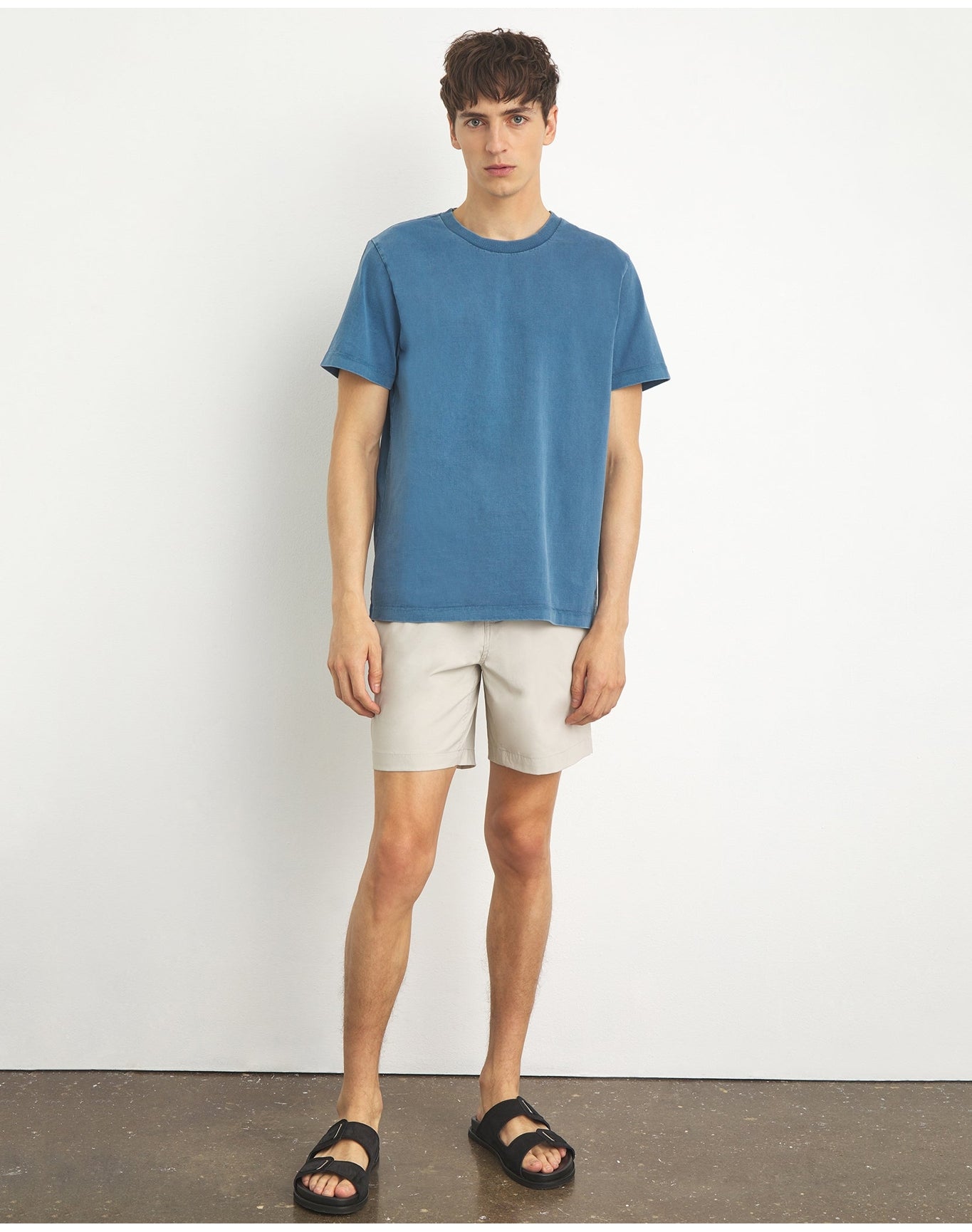 Men | Garment Dye Jersey Crew Neck Tee | Lilac