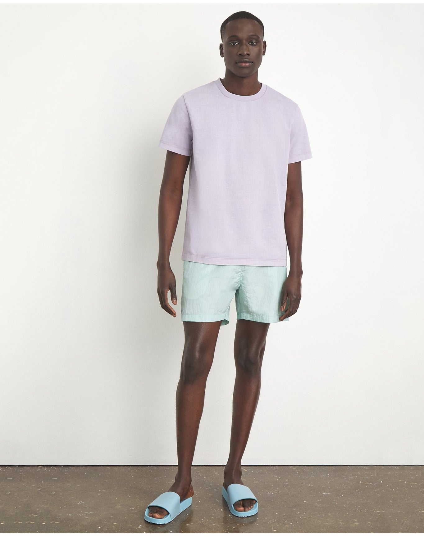 Men | Garment Dye Jersey Crew Neck Tee | Lilac