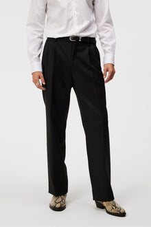 Men | Haij Double Pleat Pants | Black