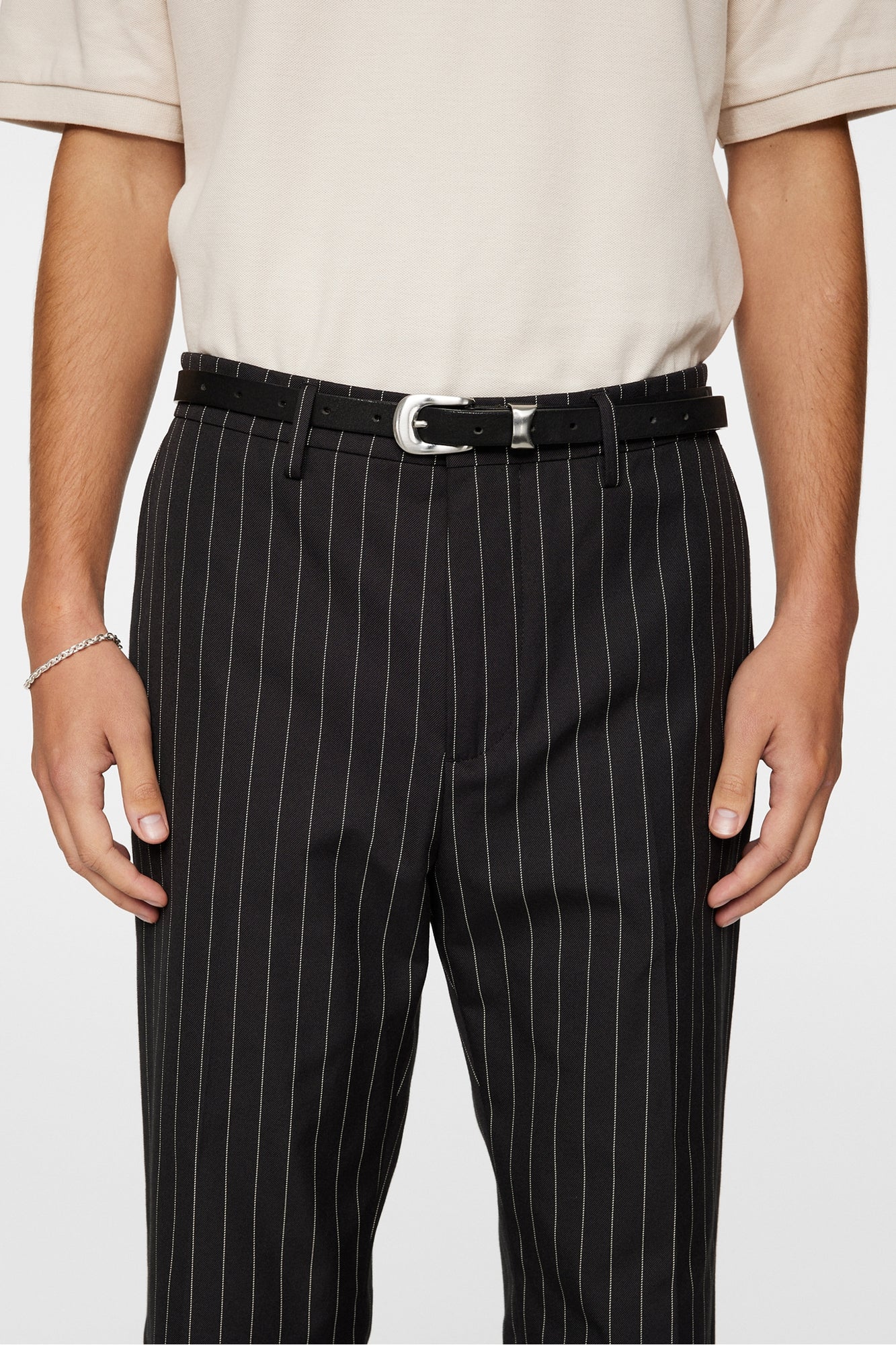 Men | Haij Pin Stripe Pants | Black