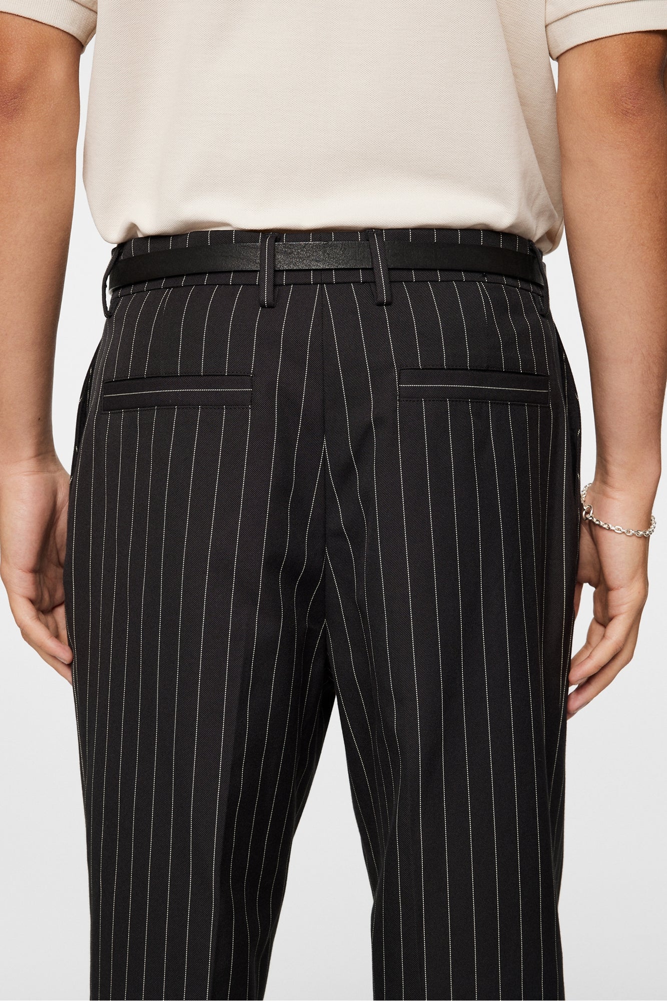 Men | Haij Pin Stripe Pants | Black