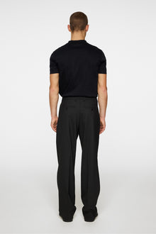 Men | Haij Pleated Twill Pants | Black