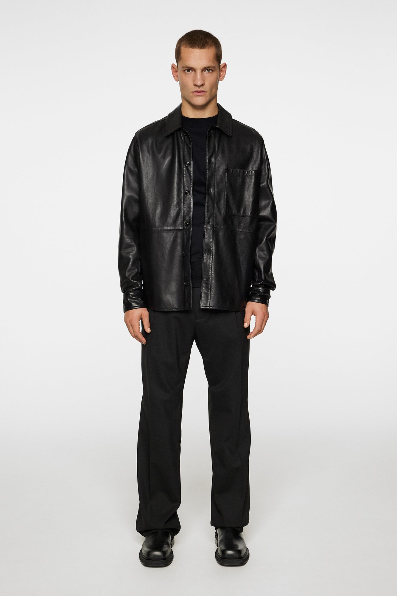 Men | Haij Pleated Twill Pants | Black