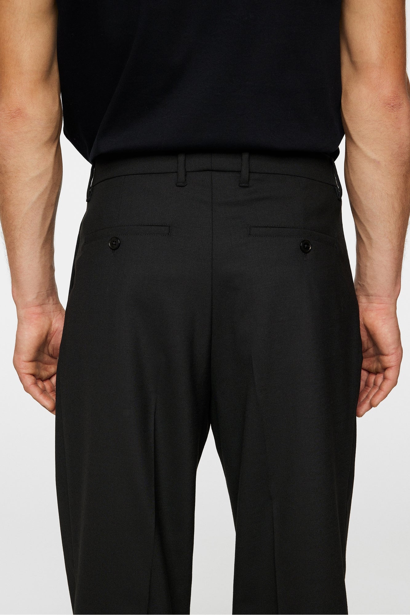 Men | Haij Pleated Twill Pants | Black