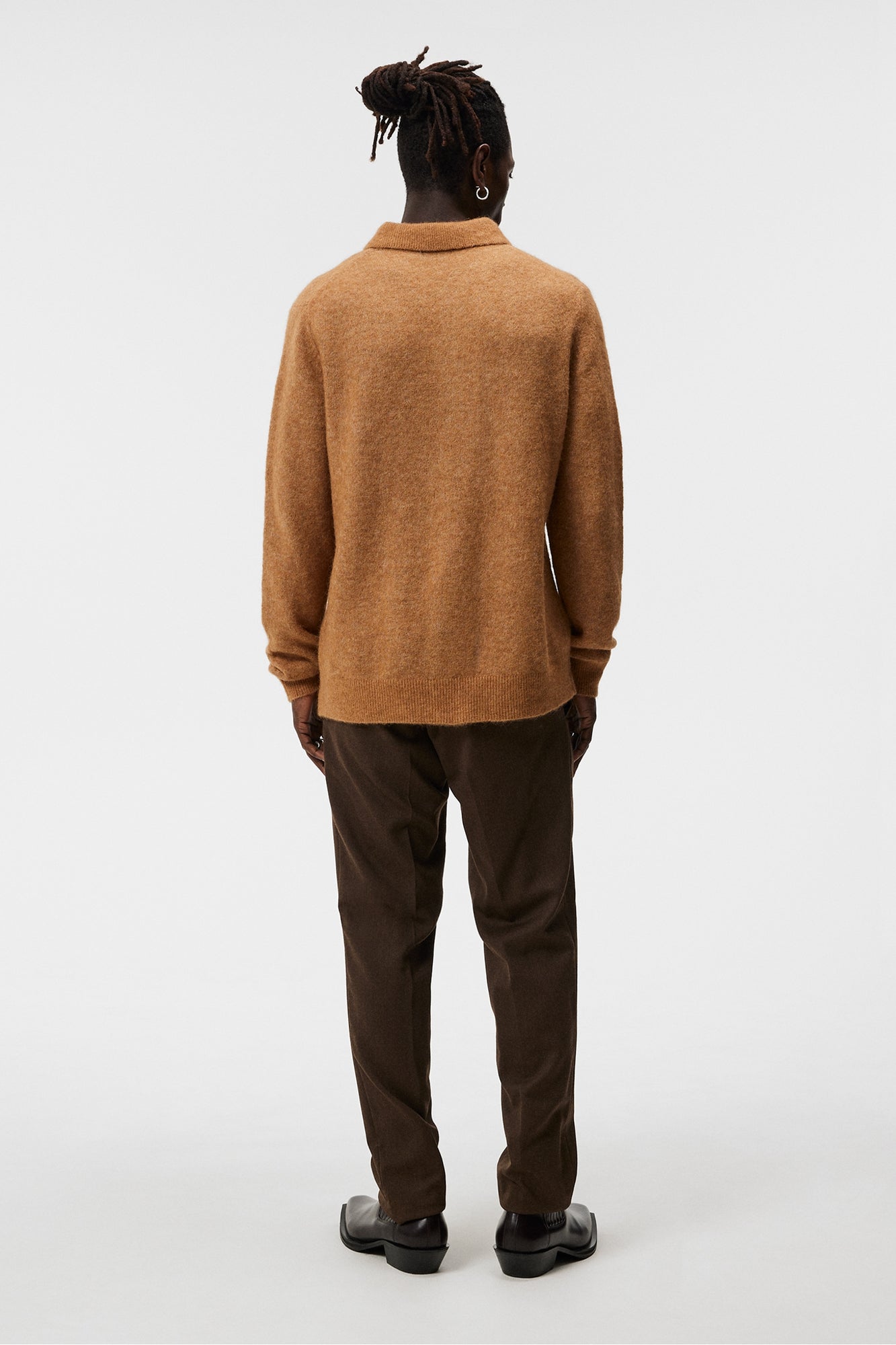 Men | Hayden Hairy Polo Knit | Chipmunk