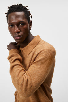 Men | Hayden Hairy Polo Knit | Chipmunk