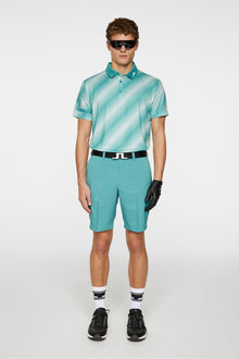 Men | Heath Print Polo | Comb Teal M